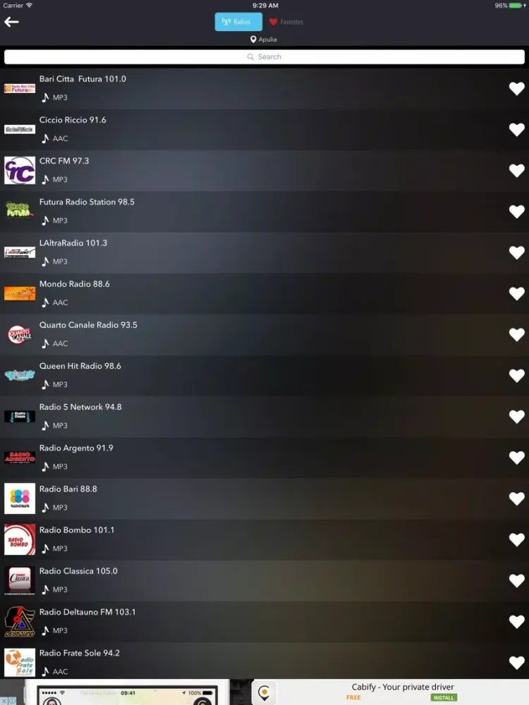 تصاویر Radio italy - italian music stations AM & FM Live iPad 