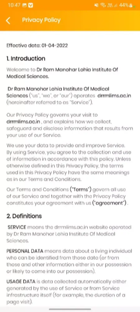 RML Patient App應用截圖