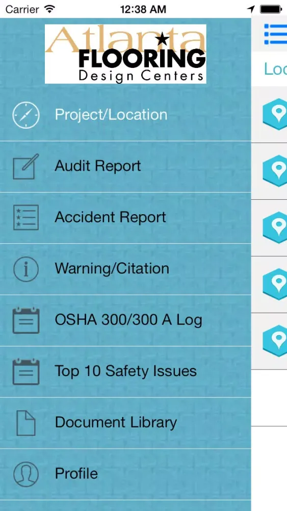 Atlanta Flooring Safety App Screenshots