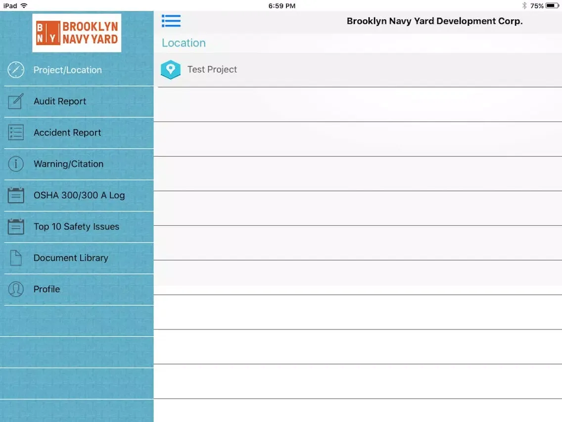 Capturas de tela do Brooklyn Navy Yard Safety App iPad 