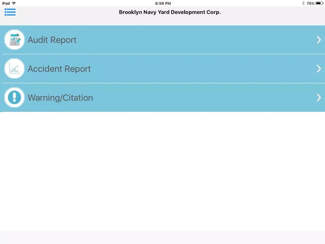 Capturas de tela do Brooklyn Navy Yard Safety App iPad 