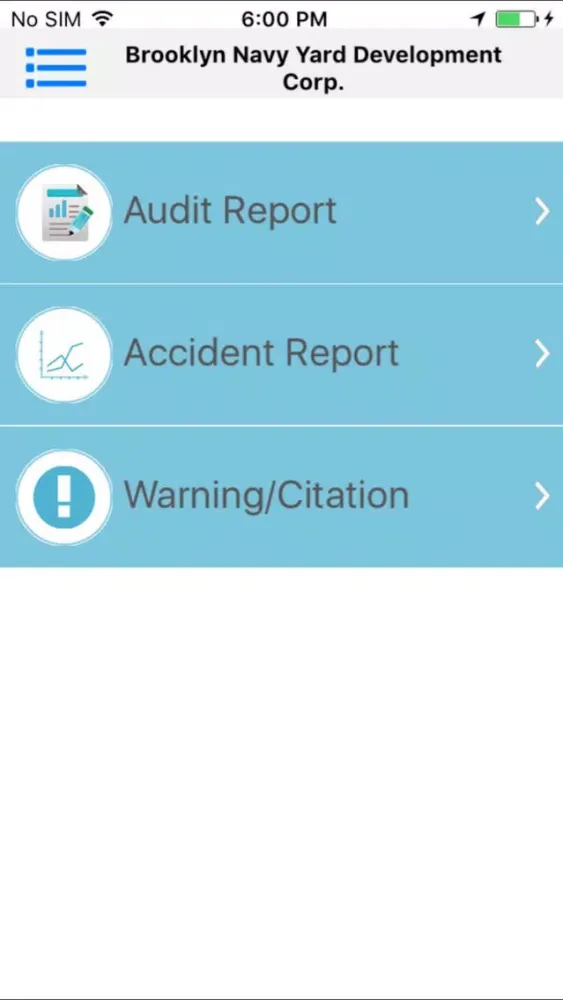 Capturas de tela do Brooklyn Navy Yard Safety App