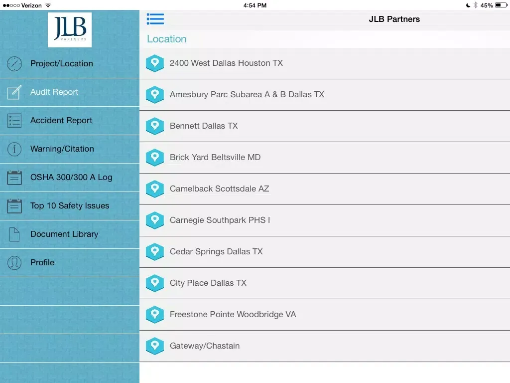 JLB Safety APP iPad  Ekran Görüntüleri