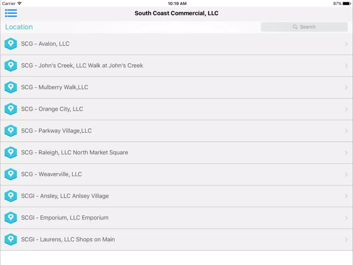 South Coast Commercial, LLC iPad  Screenshots