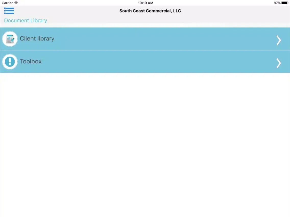 South Coast Commercial, LLC iPad  Screenshots
