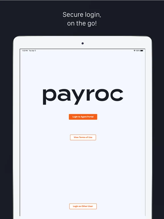Payroc Agent Portal iPad  স্ক্রিনশট