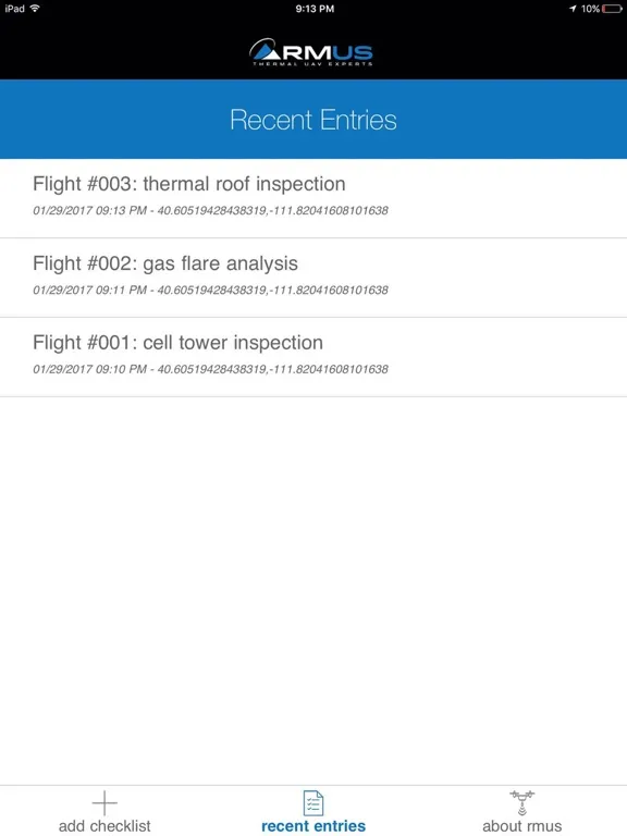 Скриншоты RMUS UAV Pilot PreFlight Compliance Checklist iPad 