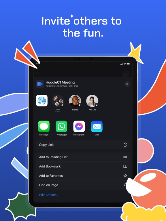 ภาพหน้าจอของ Huddle01: Meet. Talk. Hang Out iPad 