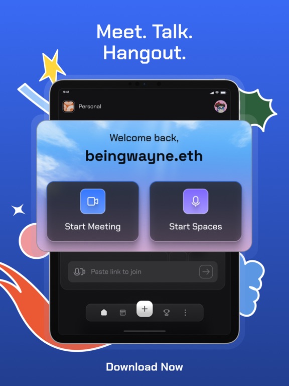 ภาพหน้าจอของ Huddle01: Meet. Talk. Hang Out iPad 
