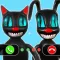 Scary Cartoon Cat Dog Call Me