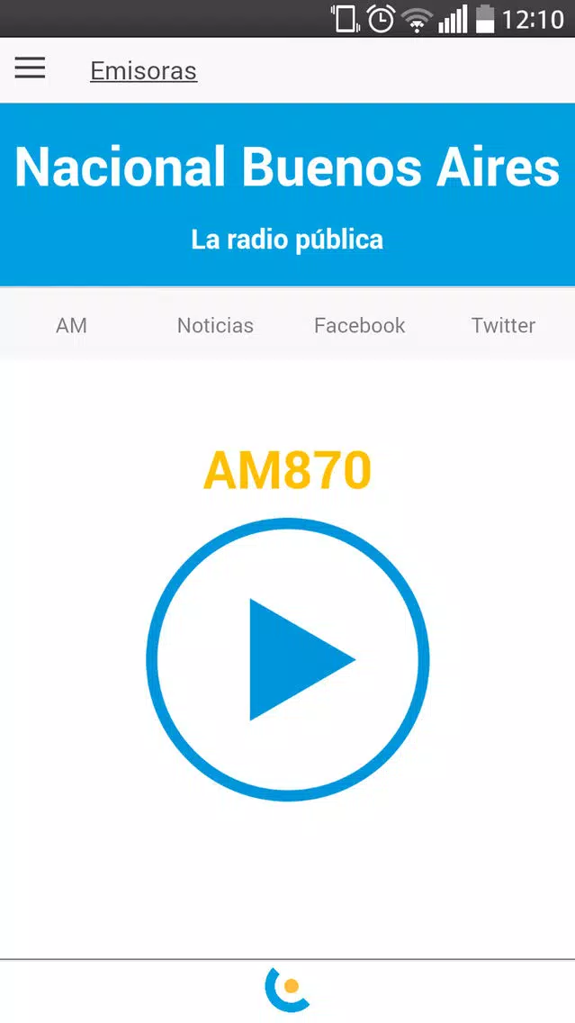 Tangkapan skrin Radio Nacional Argentina