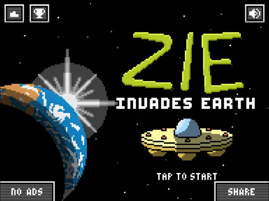 Tangkapan skrin Zie Invades Earth iPad 