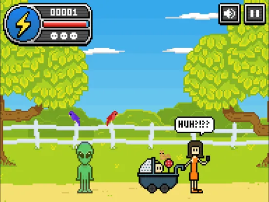 Tangkapan skrin Zie Invades Earth iPad 