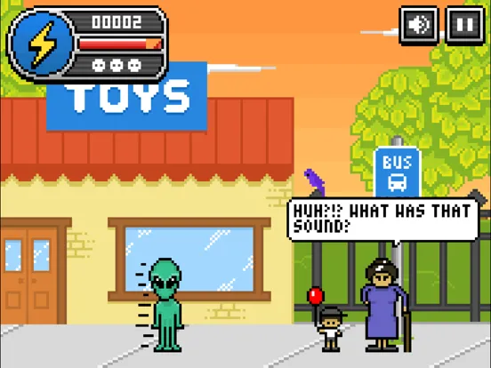 Tangkapan skrin Zie Invades Earth iPad 