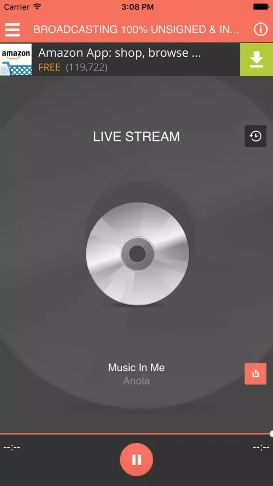 Tangkapan skrin RnB Music Radio
