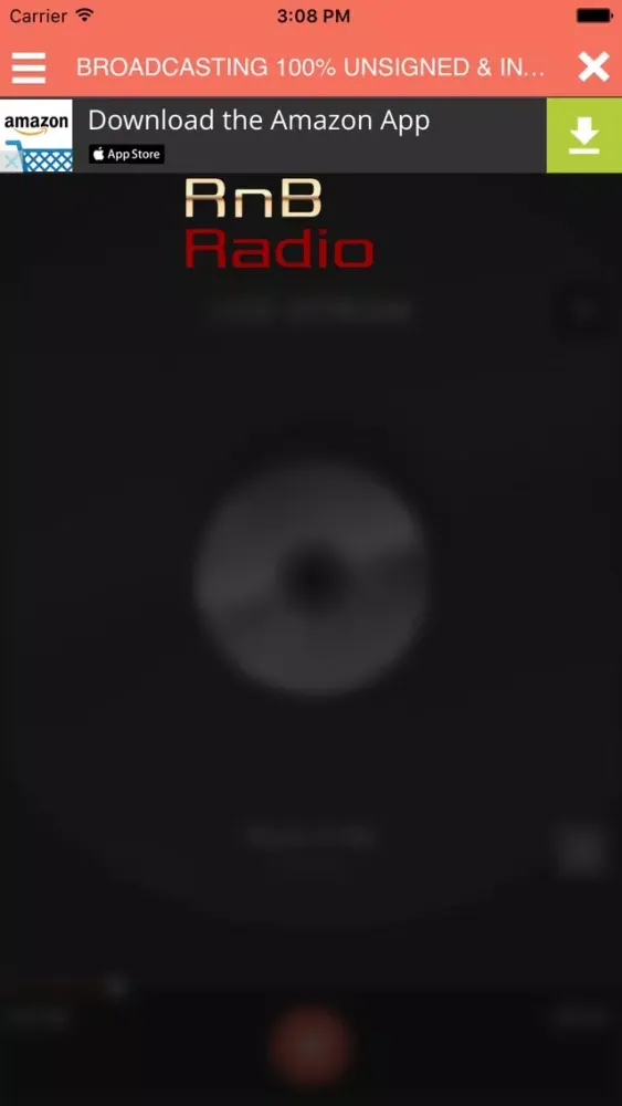 Tangkapan skrin RnB Music Radio