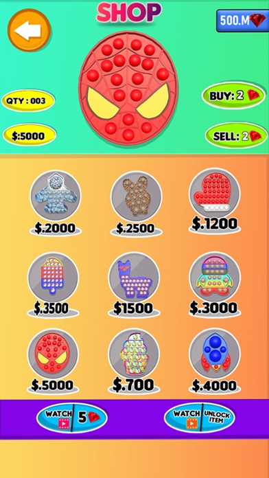 ภาพหน้าจอของ Fidget Trade 3D: bubble pop it