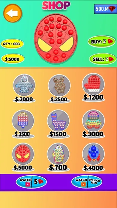 Tangkapan skrin Fidget Trade 3D: bubble pop it