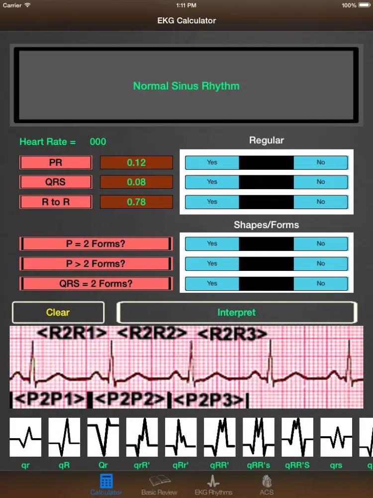 صور EKG Calculator iPad