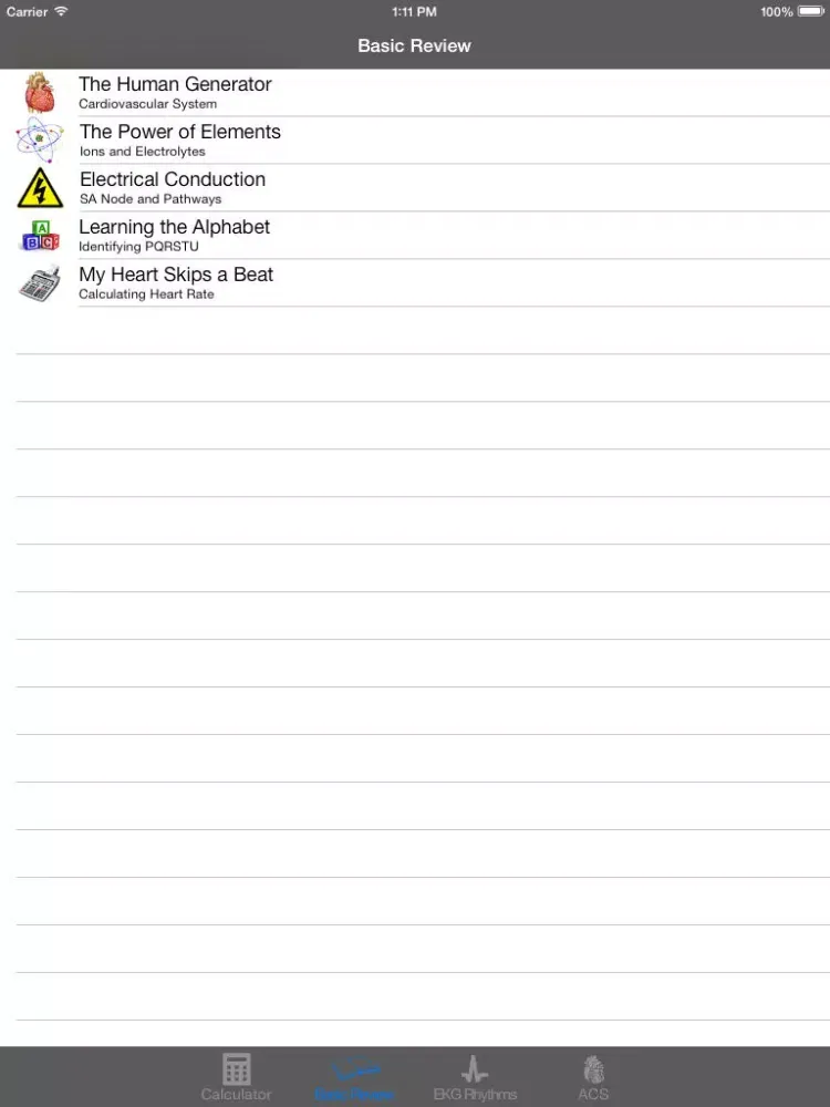 صور EKG Calculator iPad