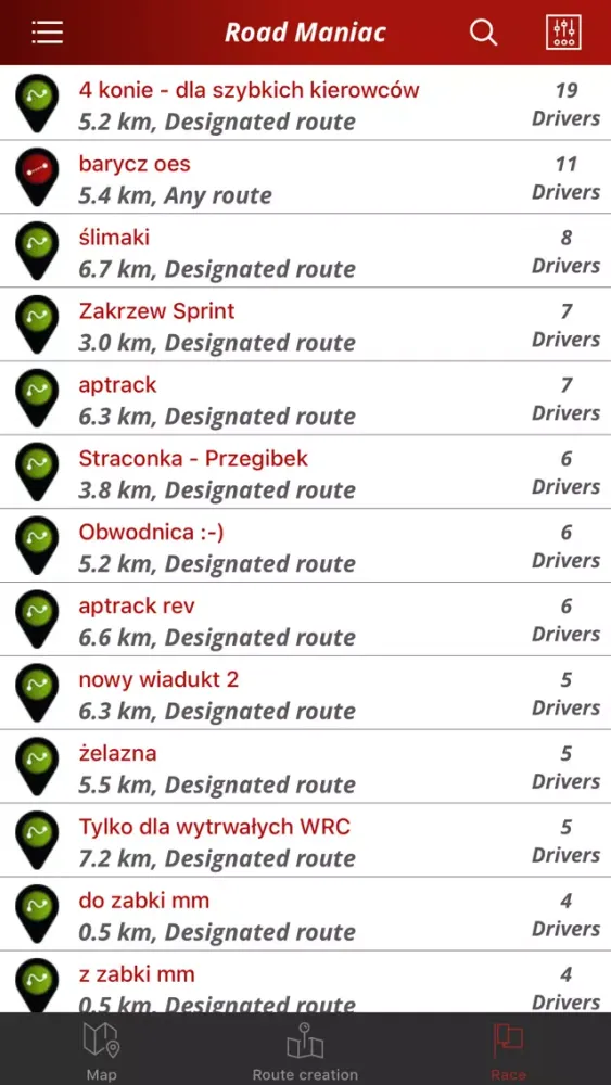 Ảnh chụp màn hình của Road Maniac