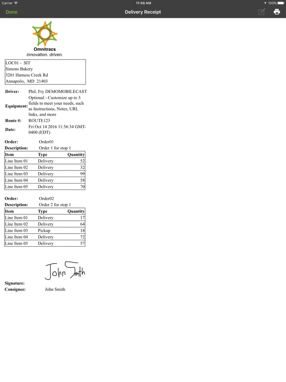 Roadnet Mobile iPad  स्क्रीनशॉट