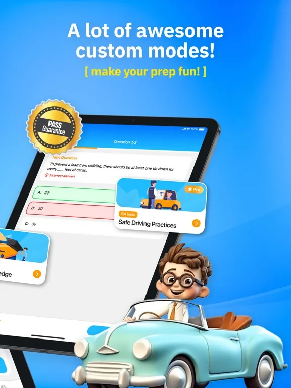 Zrzuty ekranu CDL Prep Practice Test 2025ㅤ iPad 