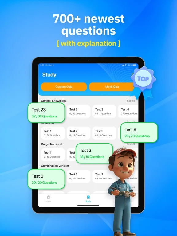 Zrzuty ekranu CDL Prep Practice Test 2025ㅤ iPad 