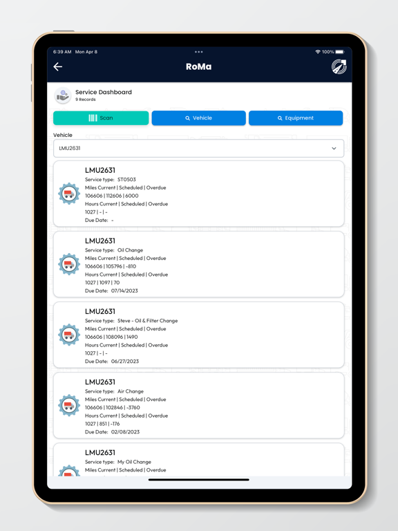 Скриншоты RoMa GPS Fleet iPad 