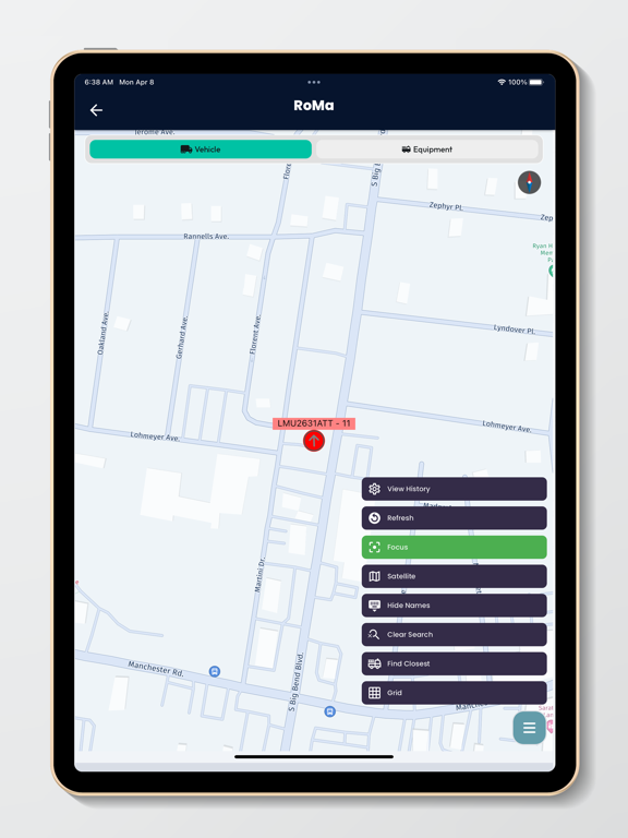 Скриншоты RoMa GPS Fleet iPad 