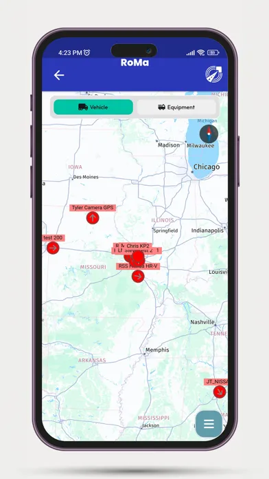 Capturas de tela do RoMa GPS Fleet