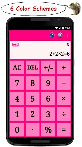 Capturas de tela do Standard Calculator (StdCalc)