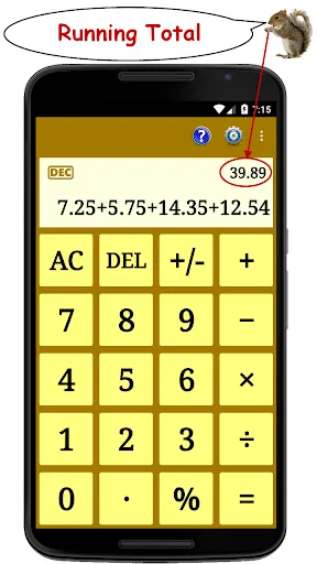 Capturas de tela do Standard Calculator (StdCalc)