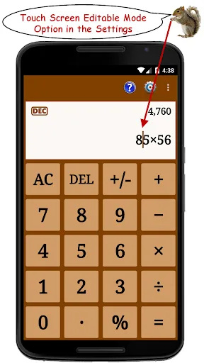 Capturas de tela do Standard Calculator (StdCalc)