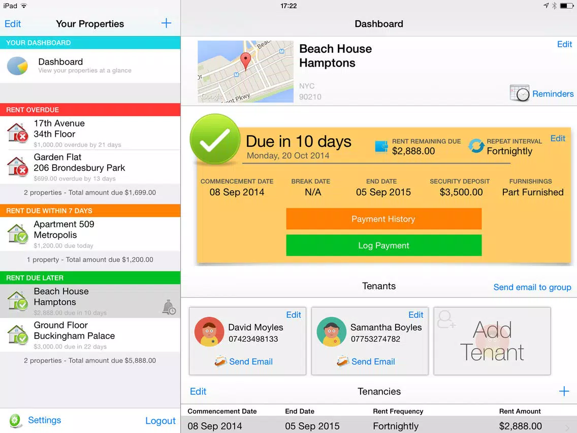 Captures d'écran de Landlord Property Buddy iPad 