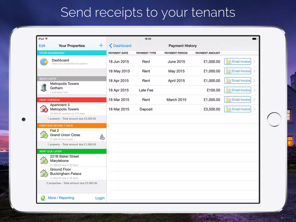 Captures d'écran de Landlord Property Buddy iPad 