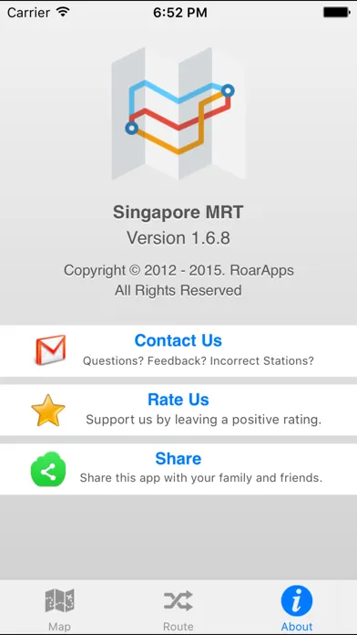 Tangkapan layar Singapore MRT LRT Offline