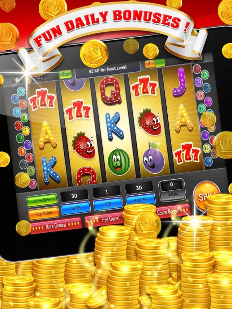 Fun Fruit Frenzy Slots : Free 777 Slot Machine Game with Big Hit Jackpot iPad  سکرین شاٹس