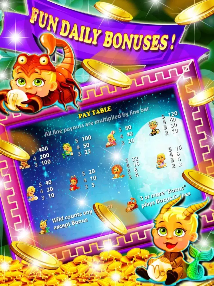 Horoscope slots : play 777 Las Vegas Style Slot Machine to try your luck iPad 应用截图