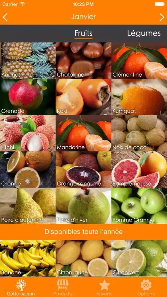 Capturas de tela do Saveurs de Saison - Choisir ses fruits et légumes