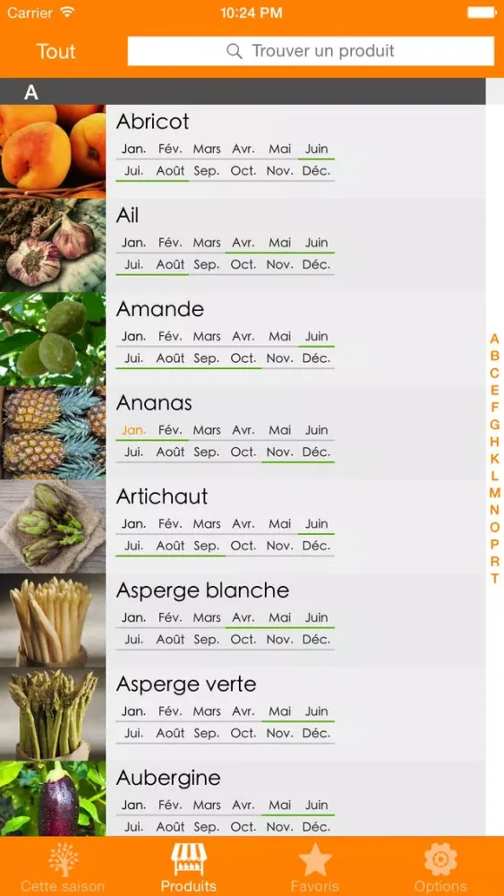 Capturas de tela do Saveurs de Saison - Choisir ses fruits et légumes