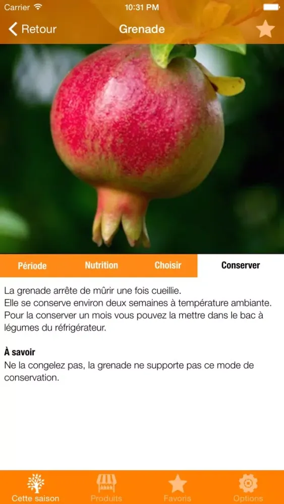 Capturas de tela do Saveurs de Saison - Choisir ses fruits et légumes