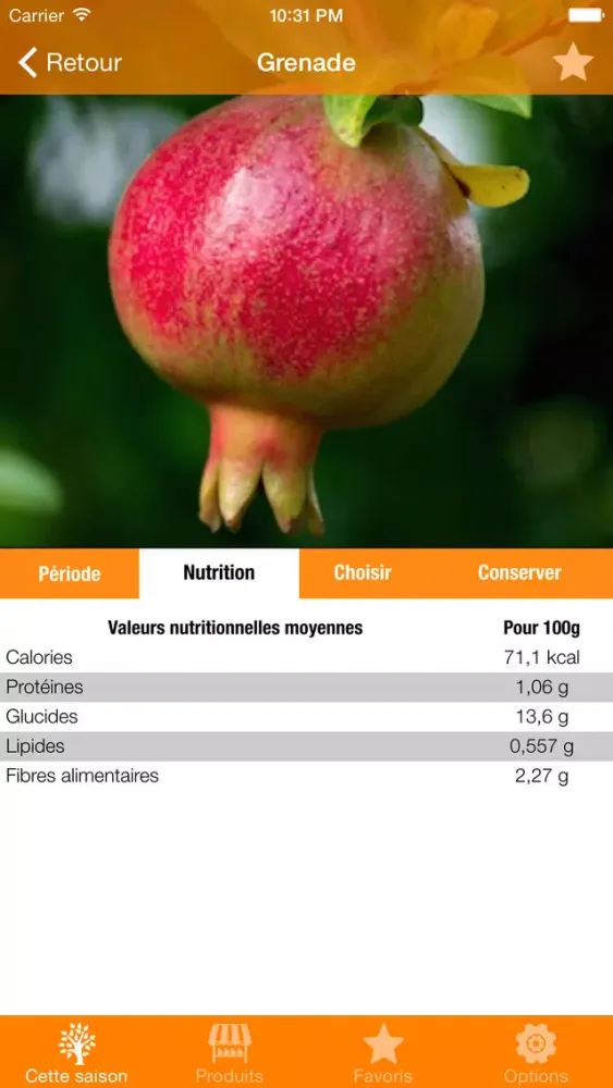Capturas de tela do Saveurs de Saison - Choisir ses fruits et légumes