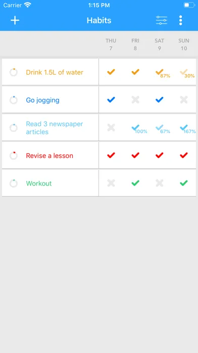 Tangkapan skrin Habit Tracker - Your Goals
