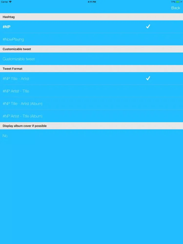 Скриншоты NPTweet iPad 