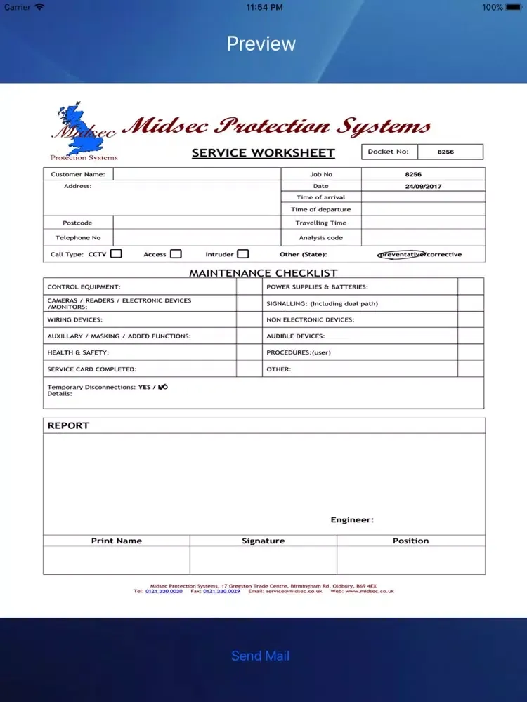 Скриншоты Service Docket iPad 