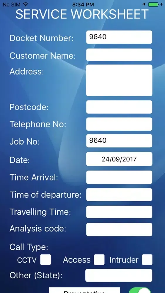 Скриншоты Service Docket