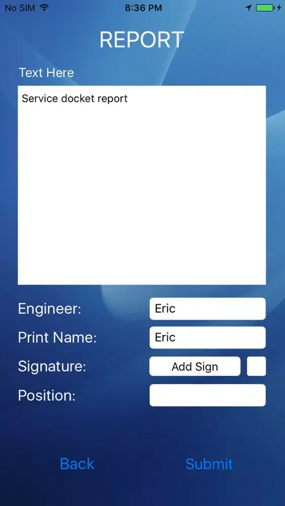 Скриншоты Service Docket