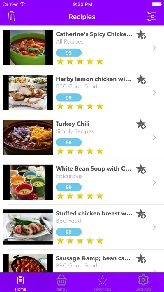 Ảnh chụp màn hình của PantryChefApp