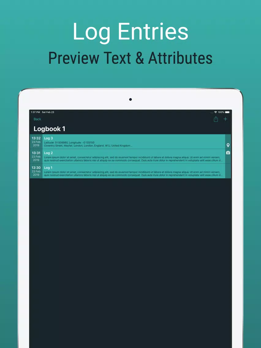 Logily iPad 應用截圖